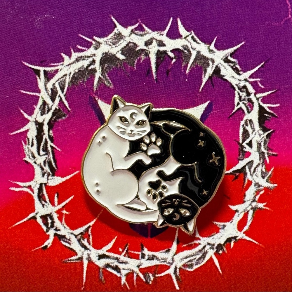 Purrfect Balance Enamel Pin